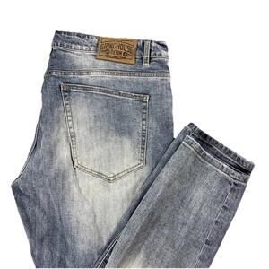 GRINDHOUSE Denim Jeans Men's 42 Distressed Ripped Destroyed Blue Urban Street